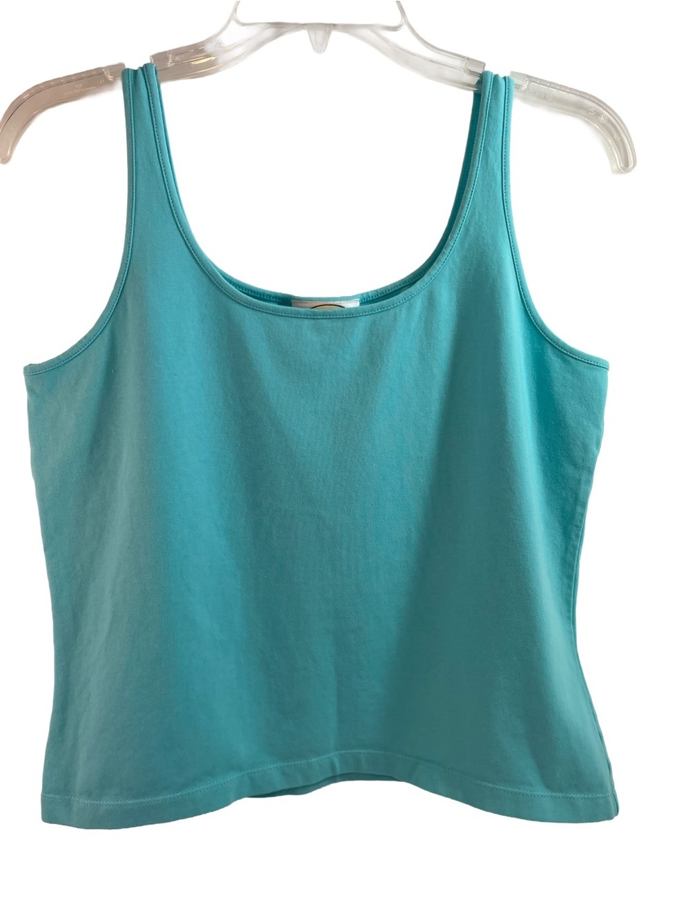 Talbots Petites Women’s Classic Scoop Neck Tank Top - Turquoise Size M